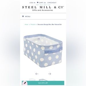 NWT Steel Mill Decorative Bin Set